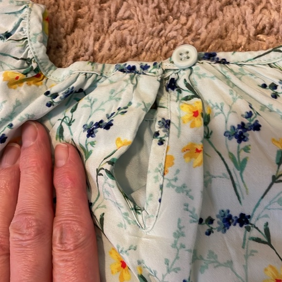 Gap Kids Girls Easy Raglan Floral Flutter Dress XS - Picture 4 of 10